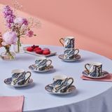 Karaca Ocean 6 Kişilik Kahve Fincan Takımı 90 ml - Renkli