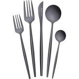 Karaca Orion Black 30 Parça 6 Kişilik Çatal Kaşık Bıçak Seti - Çok Renkli