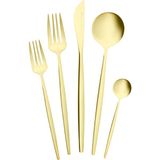 Karaca Orion Mat 30 Parça 6 Kişilik Gold Çatal Kaşık Bıçak Seti Paslanmaz Çelik Malzeme