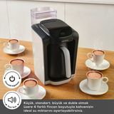 Karaca Otomatik Su Alım Özellikli Pratik Türk Kahve Makinesi Cool Gray Hatır Otomatik