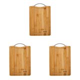 Karaca Owen Rectangle Large Bambu Kesme Tahtası 3lü paket