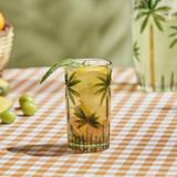 Karaca Palmiyeli Meşrubat Bardağı - Yeşil