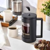 Karaca Pamir Bitki Çayı ve Filtre Kahve Demliği French Press 800 ml Siyah