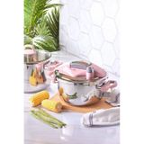 Karaca Perfect Pink İndüksiyon Tabanlı Düdüklü Tencere Seti 4+6 Lt