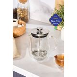 Karaca Pia Kiku Bitki Çayı ve Filtre Kahve Demliği Çift Cidarlı French Press 600 ml