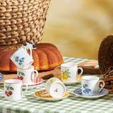 Karaca Piknik Renkli 12 Parçalı Porselen Kahve Fincan Takımı 80 ml 6 Kişilik Set