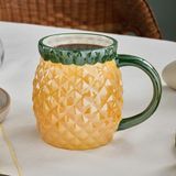 Karaca Pineapple Ananas Lüsterli 680 ml Mug / Kupa - Sarı