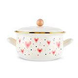 Karaca Pink Love 18 cm Emaye Tencere