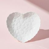 Karaca Pink Love Çukur Porselen Tabak Beyaz 20 cm