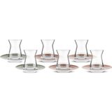 Karaca Piyale 6 Kişilik 12 Parça Çay Seti Multicolor 132 ml - Renkli