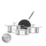 Karaca Plasma Steel 3Ply 316+ 7 Parça Tencere Seti Ind