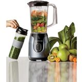 Karaca Plastik Blendfit Antrasit Smoothie Go Blender Set 1000 ml 500 - 800 Watt Plastik Gri