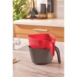 Karaca Plastik Nell Gray Red 2li Süzgeç 2