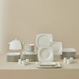 Karaca Platin Square Bone Talia 60 Parça 12 Kişilik Yemek Takımı