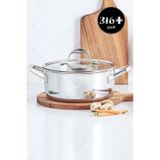 Karaca Powersteel 3Ply 316+ İndüksiyon Tabanlı Çelik Petekli Tencere 24 Cm