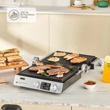 Karaca Premium Döküm Izgara ve Tost Makinesi | 3 In 1 Çok Amaçlı Kullanım | LCD Ekran | Sesli Uyarı | 6 Dilim Kapasite + Onerous Mutfak Tartısı - Gri