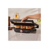 Karaca Premium Gastro Grill Döküm Plaka Yanmaz Yapışmaz , Cam Üst Yüzey Tost Makinesi Black 2400W