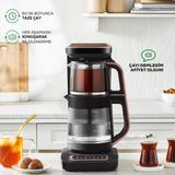 Karaca Premium Konuşan Wifi-Uzaktan Kontrollü Otomatik Cam Çay Makinesi ve Filtre Kahve Makinesi 2500W + Onerous Mutfak Tartısı - Rose Gold