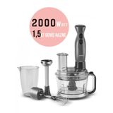 Karaca PRO-2000W Turbo Doğrayıcı, Dilimleme Rondo, Blender - İkili çelik mikser, Buz Kırıcı Mutfak Robotu