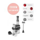 Karaca PRO 2000W Turbo fonksiyon CAM Hazne Çift Paslanmaz Çelik bıçak Buz Kırma Doğrayıcı Mutfak Robotu
