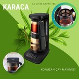 Karaca Pro 4 In 1 Konuşan Renkli Camlı Çay Makinesi - Siyah