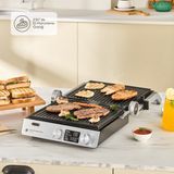 Karaca Quick Heating Teknoloji Izgara-Tost ve Barbekü Makinesi + Hediye - Gri