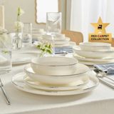 Karaca Red Carpet Collection 53 Parça Platin Bone Yemek Takımı 12 Kişilik Modern Tasarım