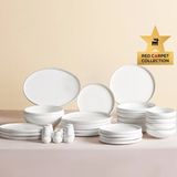 Karaca Red Carpet Collection 59 Parça 12 Kişilik Porselen Yemek Takımı Beyaz Düz Tasarım