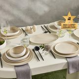 Karaca Red Carpet Collection 59 Parça Beyaz Stoneware 12 Kişilik Yemek Takımı Düz Tema