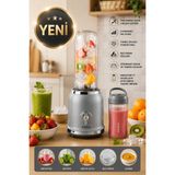 Karaca Retro Personal Kişisel Smoothie Blender Grey - Krem