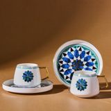 Karaca Roman New Bone Kahve Fincan Takımı 2 Kişilik 90 ml Şık Tasarım 4 Parça