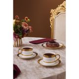 Karaca Royal Bone Charlotte 2 Kişilik Çay Fincan Takımı