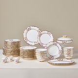 Karaca Royal Bone Elizabeth Gold 55 Parça 12 Kişilik Yemek Takımı