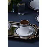 Karaca Royal Bone Kate 90 ml 6 Kişilik Kahve Fincan Takımı