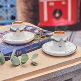 Karaca Saffet Emre Tonguç Kanatlarımda Istanbul Eng Kitap Hediyeli 2 Kişilik Kahve Fincanı Takımı Silver 60 ml - 1 Adet - Gümüş