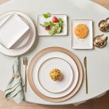 Karaca Santo Gold New Bone 18 Parça 6 Kişilik Kahvaltı / Yemek Takımı Bone China Porselen