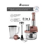 Karaca Sebze, Et ve Meyve Dilimle Doğra Karıştır Rendele Çırp Smoothie Yap 6 Bıçaklı 2500W Yüksek Güçlü Premium Mutfak Robotu & Blendır Inox - Kahverengi