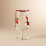 Karaca Strawberry Çilek Desenli Kadeh 390 ml Kırmızı
