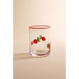 Karaca Strawberry Çilek Desenli Meşrubat Bardağı 420 ml Kırmızı