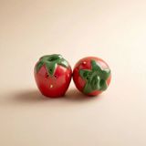 Karaca Strawberry Çilek Desenli Tuzluk Biberlik - Kırmızı