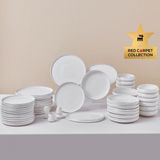Karaca Stream Bone Yemek Takımı 53 Parça 12 Kişilik Platin Renkli Yaldızlı Malzeme