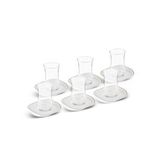 Karaca Streamline Plato 12 Parça 6 Kişilik 165 ml Cam Çay Seti