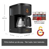 Karaca Taraftar Özel Seri Filtre Kahve ve Çay Makinesi Sarı Kırmızı Just Coffee Aroma 2 In 1