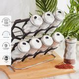 Karaca Tottori İnox 9 Parça Cam Baharat Takımı Ergonomik Kullanım ve Kolay Temizlenebilir Malzeme
