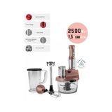 Karaca Turbo Doğrayıcı 2500W Yüksek Güçlü 8 In 1 Mutfak Robotu Modern Cam Gövde