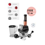 Karaca Turbo Doğrayıcı, Dilimleme Rondo, Blender 2500W Yüksek Güç 8 in 1 Mikser seti & Mutfak Robotu