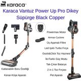 Karaca Vantuz Power Up Pro Dikey Süpürge Black Copper + Dijital Mutfak Tartısı Hediye - Siyah - Rose - Dijital Mutfak Tartısı HEDİYE