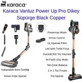 Karaca Vantuz Power Up Pro Dikey Süpürge Black Copper + Dijital Mutfak Tartısı Hediye