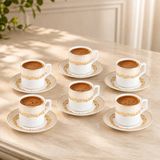 Karaca Vildan 6 Kişilik Kahve Fincan Takımı 100 ml - Altın