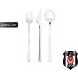 Karaca x Beşiktaş Lisanslı 40 Parça 8 Kişilik Kutulu Çatal Kaşık Bıçak Takımı Platin - Siyah